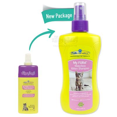 FURminator Waterless Kitten Shampoo สเปรย์แชมพูอาบแห้ง สำหรับลูกแมว สูตรอ่อนโยน ใช้ได้บ่อยเท่าที่ต้องการ (251ml)