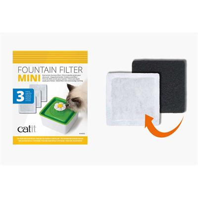 Catit Mini Fountain Filter แผ่นกรอง สำหรับใช้กับน้ำพุแมว Catit รุ่น Mini (3 ชิ้น)
