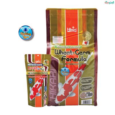 Hikari Sinking Wheat-Germ, daily diet for koi and other pond fish, including goldfish, Sinking Type, medium pellet (500g, 5Kg)