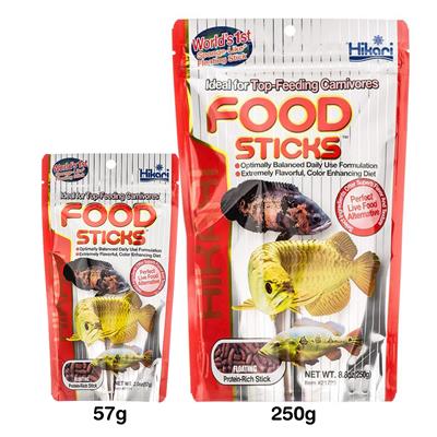Hikari Food Sticks,Ideal for Top-Feeding Carnivores Arowana, Protein-Rich Stick, Floating Type (57g, 250g)