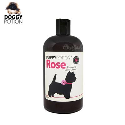 Doggy Potion Rose Shampoo แชมพูสูตรโรส สำหรับลูกสุนัข สุนัขแพ้ง่าย ลดกลิ่นตัว ขนนุ่มลื่น หอมจากดอกกุหลาบ (500ml)