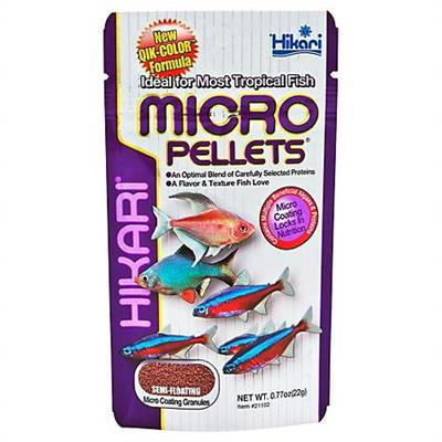 Hikari Micro Pellets อาหารปลา ฮิคาริ ไมโคร เพลเลท สำหรับปลาน้ำจืด เขตร้อนชื้น ขนาดเล็ก เม็ดลอยกลางน้ำ (22g. , 45g.)