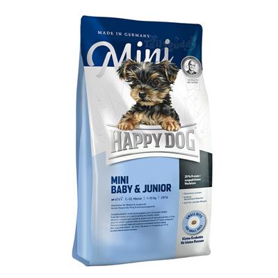 Happy Dog Mini Baby & Junior อาหารลูกสุนัข พันธุ์เล็ก สำหรับสุนัขแพ้ง่าย บำรุงกระดูก ข้อ