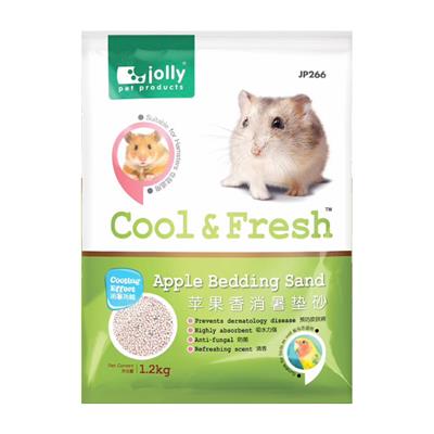 Jolly Cool&Fresh Bedding Sand, Make cage stay clean at all time (Apple) (1.2kg) (JP266)