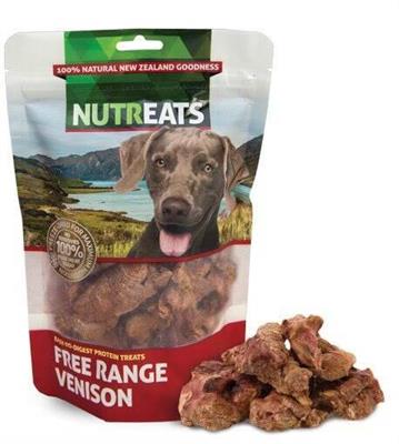 NUTREATS FREE RANGE VENISON นูทรีทส์ เนื้อกวาง ขนมสุนัขพรีเมี่ยมเพื่อสุขภาพ คลอเรสเตอรอลต่ำ (50g)