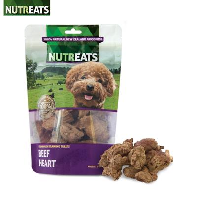 NUTREATS BEEF HEART นูทรีทส์ หัวใจวัวฟรีซดราย ขนมสุนัขพรีเมี่ยมเพื่อสุขภาพ ช่วยขัดฟัน บำรุงข้อ (50g)
