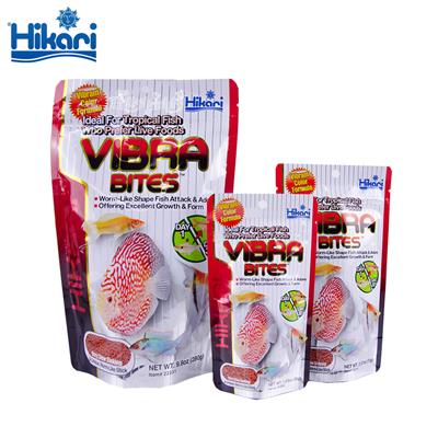 Hikari Vibra Bites Fish food, Vibrant color formula for Discus, Angle, Cichlid (Very Slow Sinking)