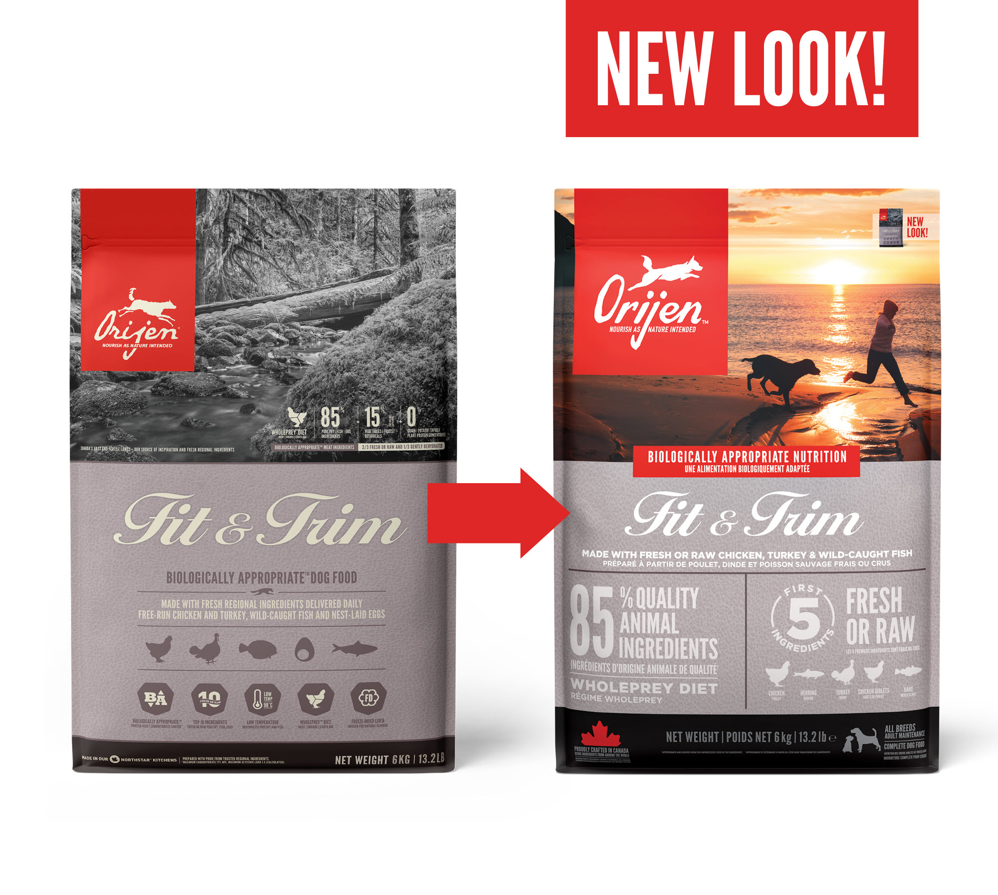 Orijen Fit&Trim Dog โอริเจน อาหารเม็ดสำหรับสุนัข สูตรหุ่นกระชับ เน้น