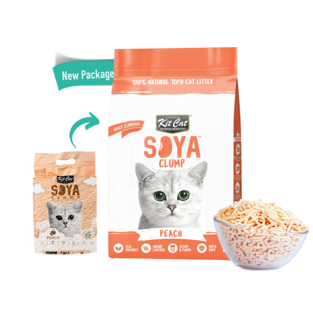 Kit Cat Soya Clump Peach 100% Natural Eco-Friendly Soybean(Tofu