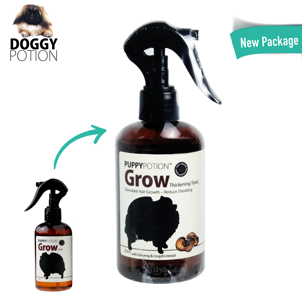 Puppy Potion Grow Dog Spray, ginseng extract to strengthen hair roots,  reduce hair loss (250ml)