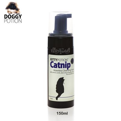 Kitty Potion Catnip Waterless Cleansing Foam  โฟมล้างหน้าและอาบแห้งสำหรับแมวแพ้ง่าย (150ml)