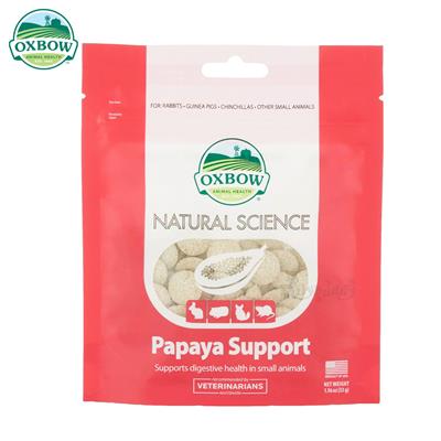 Oxbow Papaya Support อาหารเสริมช่วยย่อย ลดท้องอืด สำหรับ กระต่าย แกสบี้ หนู ชินชิล่า (33g)
