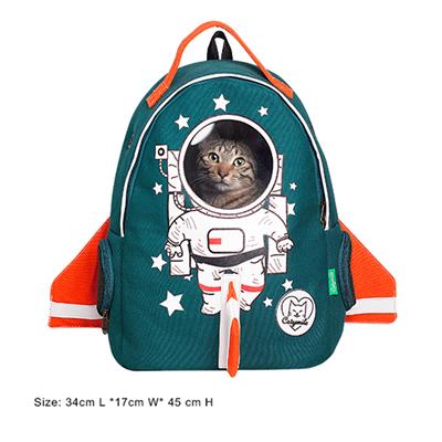 Catysmile Fashion Space Backpack กระเป๋าจรวด ใส่แมว แบบสะพาย รับน้ำหนักได้ 5kg (สีเขียวเข้ม)