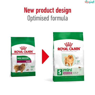 Royal Canin mini Indoor Adult อาหารสุนัขพันธุ์เล็กเลี้ยงภายในบ้าน (แบบเม็ด)(500g,1.5kg,3kg,7.5kg)