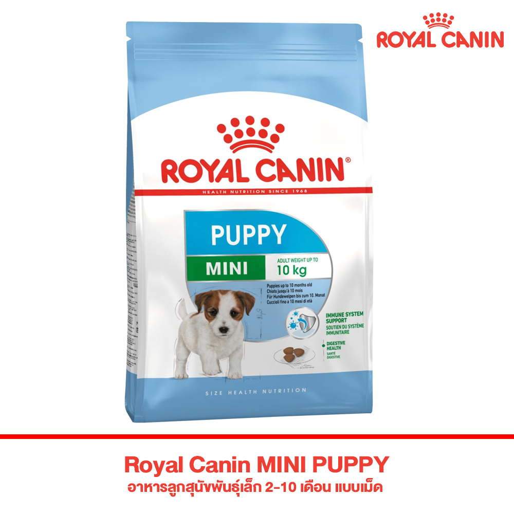 Royal Canin MINI PUPPY อาหารลูกสุนัขพันธุ์เล็ก 2-10 เดือน แบบเม็ด (800g, 2kg, 4kg, 8kg , 15kg)
