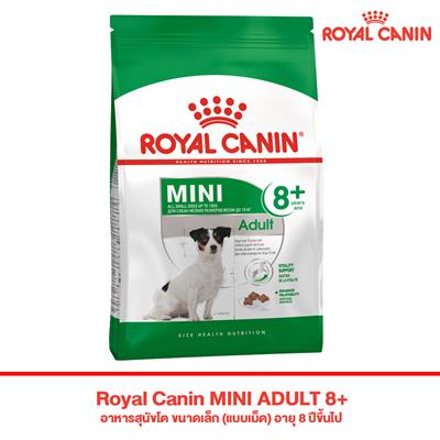 Royal Canin MINI ADULT 8+ อาหารสุนัขโต ขนาดเล็ก (แบบเม็ด) อายุ 8 ปีขึ้นไป ( 2 kg , 8 kg )