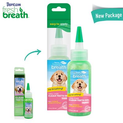 Tropiclean Fresh Breath Teeth Gel for Puppies เจลลดการเกิดคราบหินปูน สำหรับลูกสุนัข ลดกลิ่นปาก (2 Oz.)