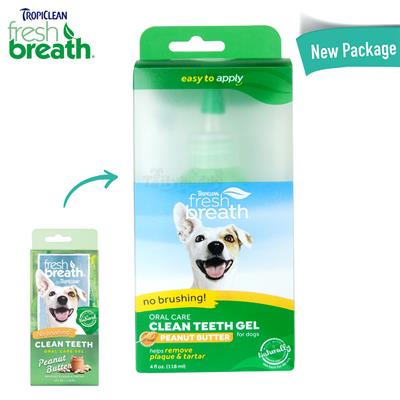 Tropiclean Fresh Breath Teeth Gel รสเนยถั่ว เจลขจัดคราบหินปูน ทำความสะอาดช่องปากสุนัข ลดกลิ่นปาก