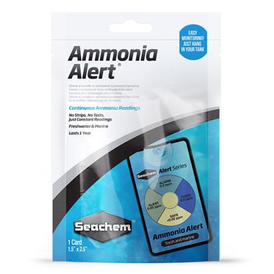 Seachem Ammonia Alert แถบเตือนวัดค่าแอมโมเนียในตู้ปลา ใช้ได้ทั้งตู้น้ำจืดและน้ำทะเล
