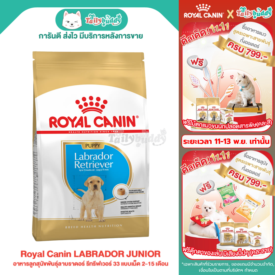 Royal Canin LABRADOR RETRIEVER PUPPY อาหารลูกสุนัขพันธุ์ลาบราดอร์ รีทรีฟเวอร์ 33 แบบเม็ด 2-15 เดือน