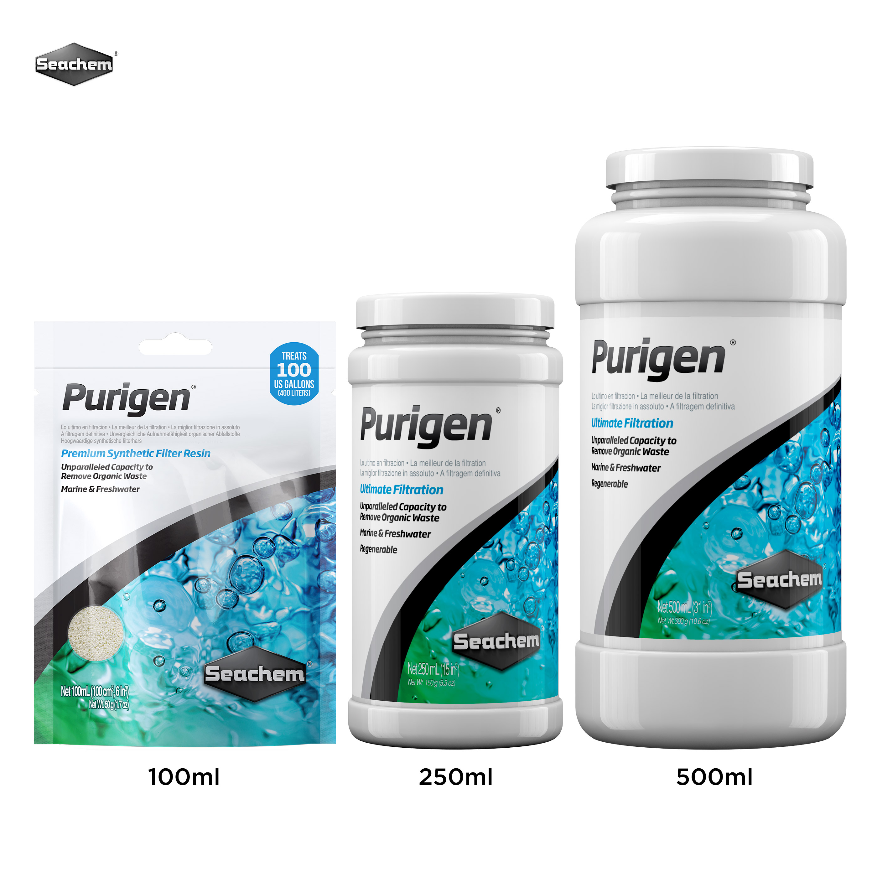 Seachem Purigen เม็ดกำจัดแอมโมเนีย ลดไนไตรท์ ไนเตรท ได้อย่างรวดเร็ว ใช้ได้ทั้งน้ำจืดและน้ำทะเล