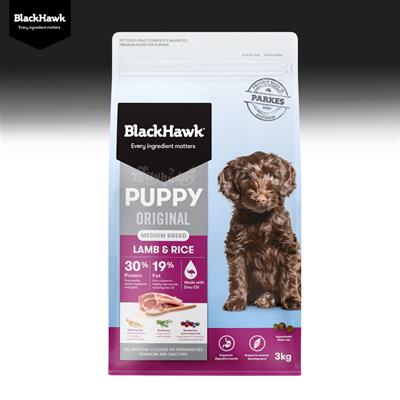 BlackHawk (Puppy) Lamb & Rice อาหารลูกสุนัข โฮลิสติก สูตรเนื้อแกะและข้าว เสริมภูมิต้านทาน บำรุงดวงตา ผิวหนัง และระบบประสาท