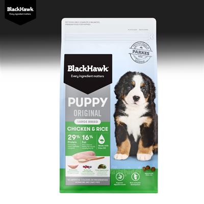 BlackHawk Large Breed puppy (Original) Chicken & Rice อาหารลูกสุนัขพันธุ์ใหญ่ สูตรไก่และข้าว (10kg, 20kg)