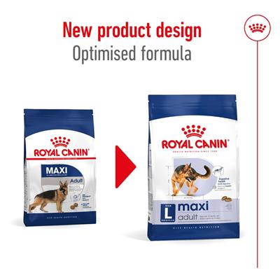 Royal Canin MAXI Adult อาหารสุนัข (แบบเม็ด) สำหรับสุนัขโตพันธุ์ใหญ่อายุ 15 เดือน – 5 ปี (4kg , 15kg)