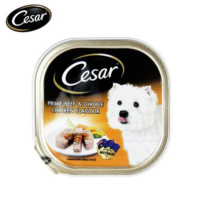 Cesar อาหารเปียก รสเนื้อวัวและเนื้อไก่ (100g.)