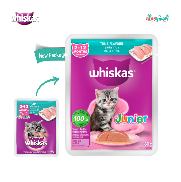 Whiskas Junior Can Kittens Have Tuna Whiskas Junior Tuna In Jelly 80g
