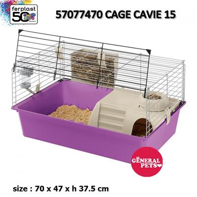 Ferplast CAVIE 15 SET Guinea Pig Cage, Full option (Purple) (70x47x37.5cm)(CAVIE70)