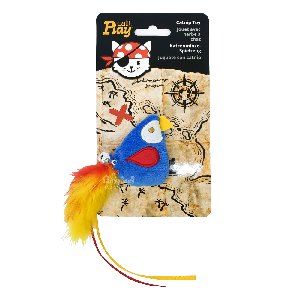 catit Play Pirates Parrot Catnip Wand Toy