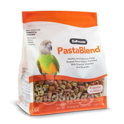 ซูพรีม Parrot PastaBlend สูตรประจำวัน รูปทรงพาสต้า สีธรรมชาติ สำหรับนกแอฟริกัน เกรย์,เซเนกัล, อเมซอน, กระตั้ว (ML) (3lb/ 1.4kg)