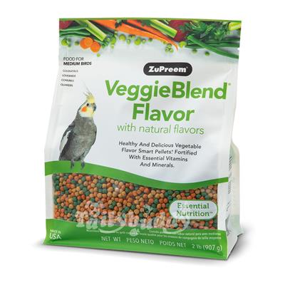 ซูพรีม Medium VeggieBlend สูตรผัก สีธรรมชาติ สำหรับนกค็อกคาเทล เลิฟเบิร์ด คอร์นัวร์ นกแก้วขนาดกลาง (M) (2lb/ 907g)
