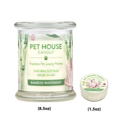 Pet House Candle - Bamboo Watermint เทียนหอม ซอย แวกซ์ กำจัดกลิ่นฉี่/กลิ่นสาป สัตว์เลี้ยง ปลอดภัยสำหรับสัตว์และเด็ก