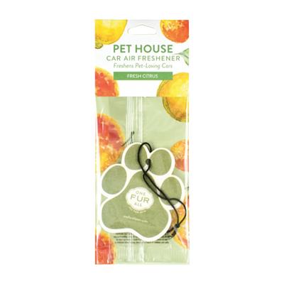 Pet House Car Air Freshener (Fresh citrus) แผ่นน้ำหอม แขวนในรถ กลิ่นส้มซิตรัส หอม สดชื่น