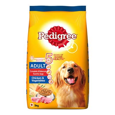 Pedigree - อาหารสุนัขแบบเม็ดสำหรับสุนัขโต รสไก่และผัก (500g. , 1.5Kg. , 3Kg. , 10Kg. , 20Kg.)