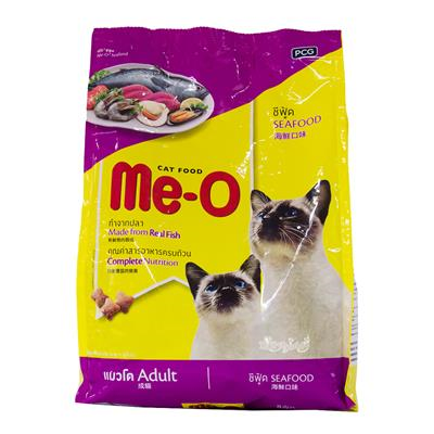 MeO มีโอ อาหารแมว(แบบเม็ด) รสซีฟู้ด สำหรับแมวโต อายุ 1 ปีขึ้นไป (450g, 1.2kg, 7kg)