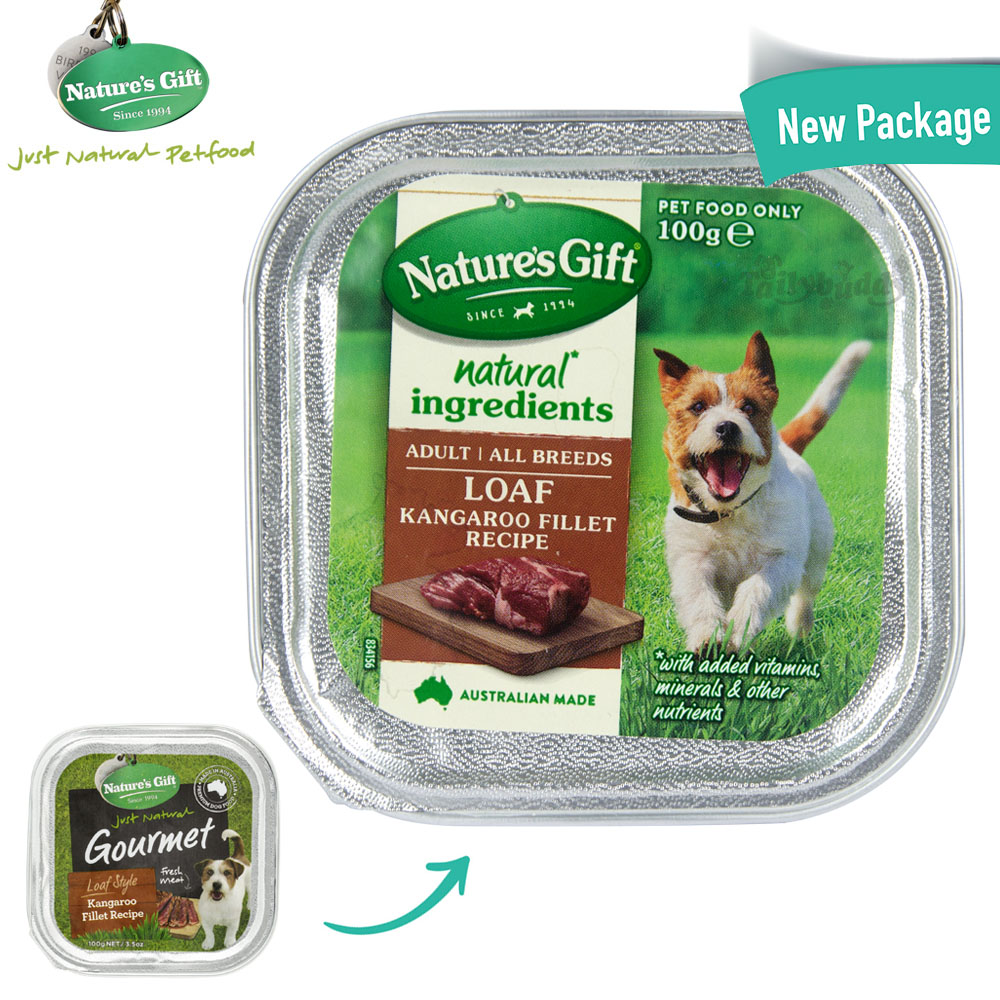 Nature's Gift Kangaroo Fillet อาหารสุนัข แบบเปียก รสเนื้อจิงโจ้ แบบถาด (100g.)