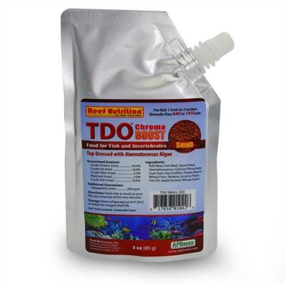 Reef Nutrition TDO Chroma boost อาหารปลาทะเล สูตรเร่งสี (เม็ดเล็ก Small) (3oz/85g)