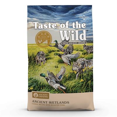 Taste of the Wild แองเชี่ยน แวทแลนด์ เคไนน์ อาหารสุนัขสูตรนกกระทาย่าง เป็ดย่าง ไก่งวงรมควัน