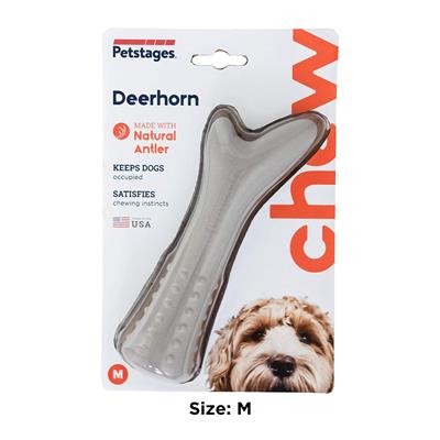 Petstages Deerhorn – เขากวางแทะเล่นของสุนัข ทำจากเขากวางผลัดของจริง ช่วยขัดฟัน สำหรับสุนัขพันธุ์กลาง-ใหญ่  (Size: S,M)
