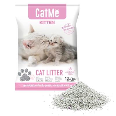 CatMe Cat Litter ทรายแมวสูตร Kitten สูตรอ่อนโยนสำหรับลูกแมวและแมวผิวแพ้ง่าย (10L/8kg)
