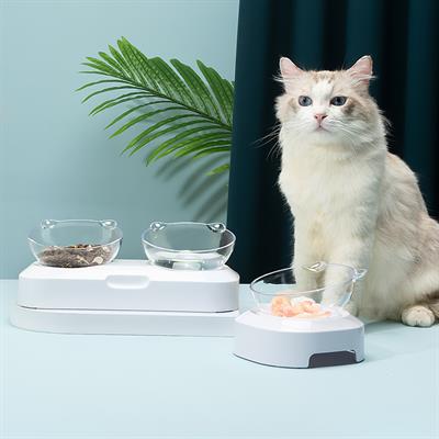 (New Version!) Non-slip Cat Bowls With Raised Stand, Pet Food And Water Bowls For Cats and Dogs Reduce Neck Pain