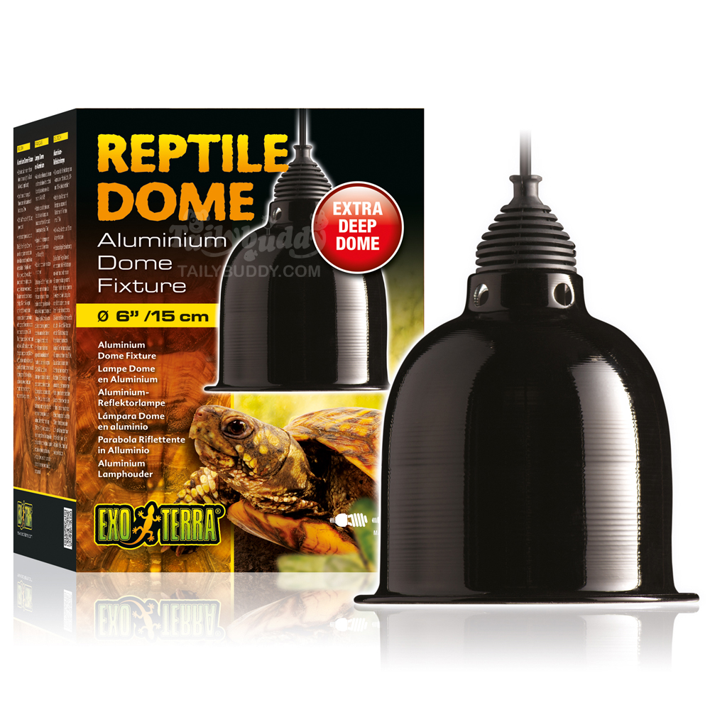 Exo Terra Reptile Dome - โคมไฟอลูมิเนียม ช่วยเพิ่มแสงสว่าง ขั้วหลอดเซรามิก วัสดุอย่างดีทนความร้อน