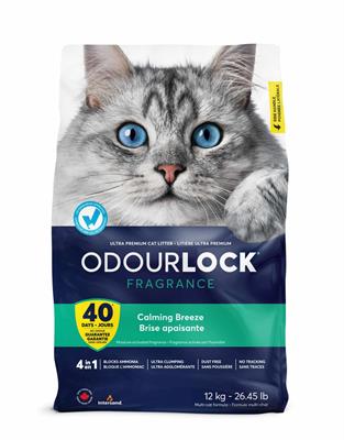 Odour Lock Ultra Premium Cat Litter สูตร Calming Breeze Scent (12kg)