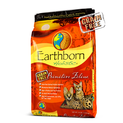Earthborn Holistic Primitive Feline อาหารเม็ด สำหรับลูกแมว หย่านมและแมวโตอายุ 1 ปีขึ้นไป (2kg, 6kg)