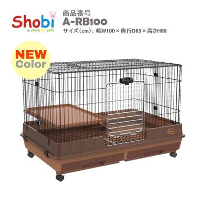 Shobi Jumbo Size Brown กรงขนาดใหญ่พิเศษ รุ่นใหม่ สำหรับกระต่าย แมว ชินชิล่าา เฟอเรท (A-RB100) (สีน้ำตาล)