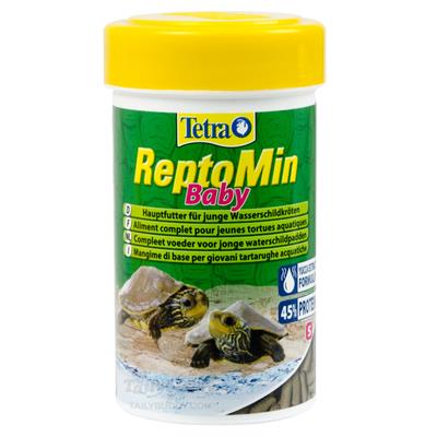 Tetra ReptoMin Baby อาหารลูกเต่าน้ำ โปรตีนสูงถึง 45% แคลเซียมสูง มีสารสกัดยัคค่า ลดกลิ่นมูล (32g/100ml)