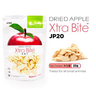 Jolly Xtra Bite Dried Apple แอปเปิล อบแห้ง สำหรับ กระต่าย แกสบี้ หนูแฮมสเตอร์ (25g) (JP20)